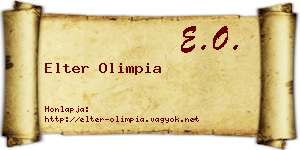 Elter Olimpia névjegykártya